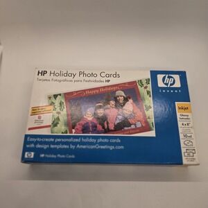 HP Holiday Photo Cards Q8015A Inkjet Glossy Printer 4x8'' 40 pack - Sealed